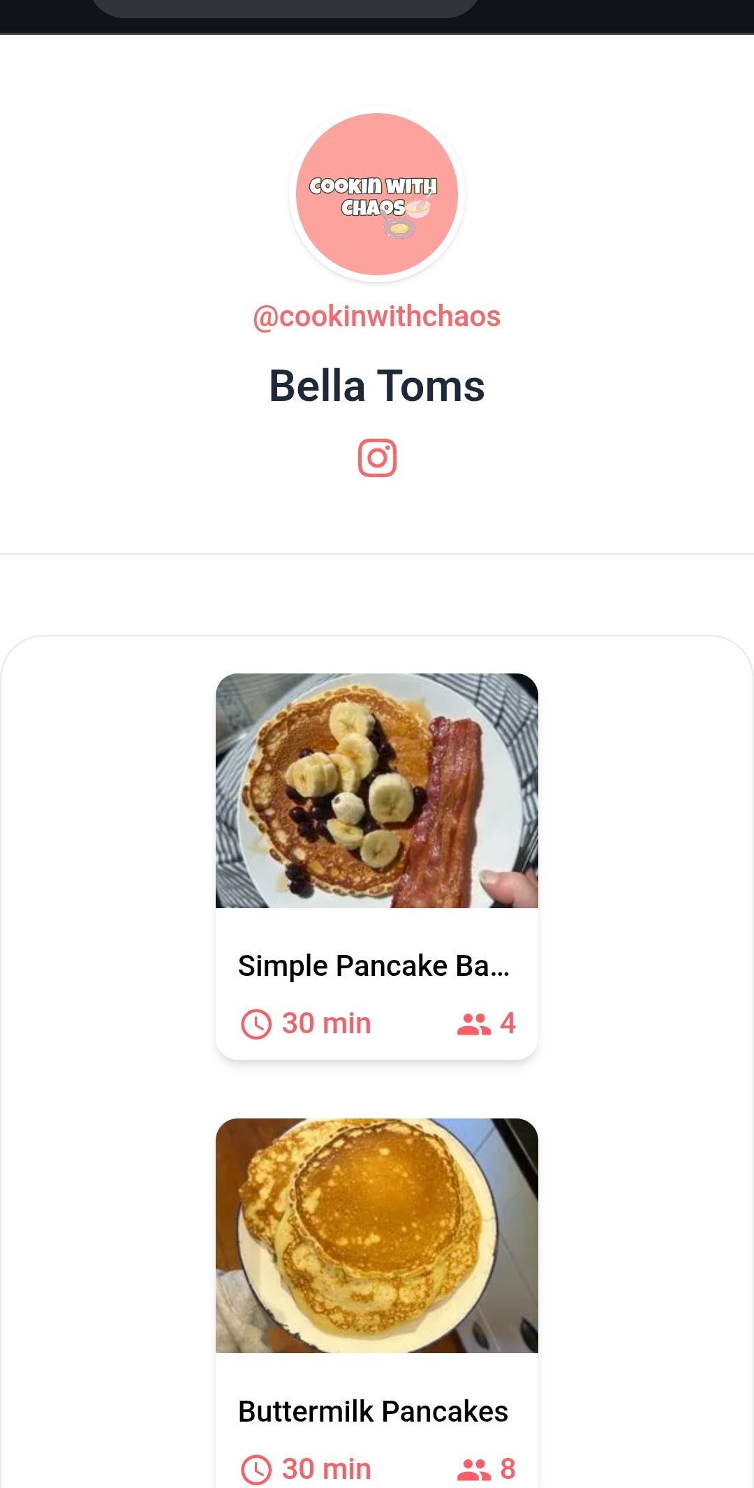 Your RecipeLink creator page
